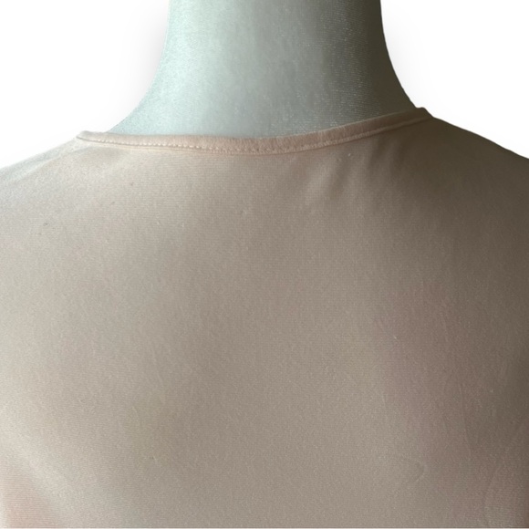 VTG Peachy Pink Retro Floral Embroidery Button Neck Bell Sleeve Nightgown | S - Picture 8 of 8